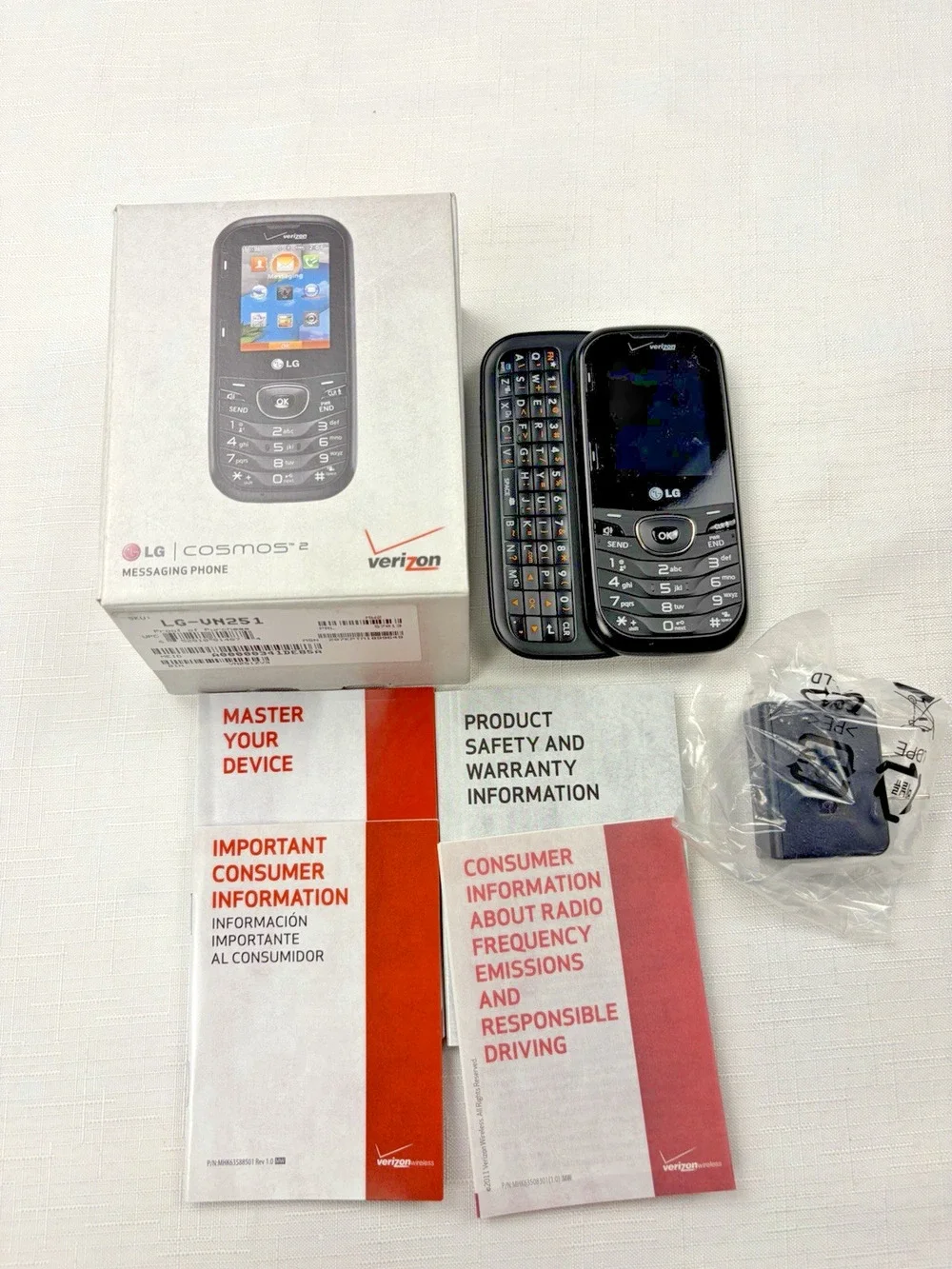 VINTAGE LG Cosmos 2 VN251 – Black | Verizon | Slider Keyboard Phone | OPEN BOX
